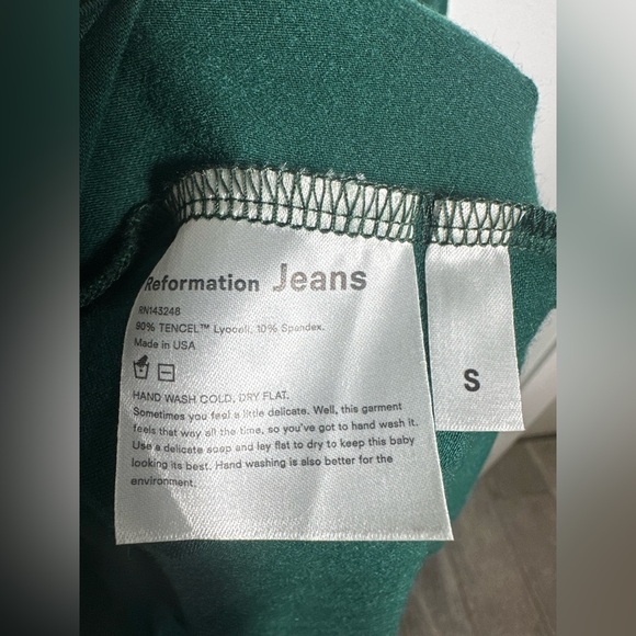 Reformation Zarina Notch Neck Dress in Emerald Green Sleeveless Size Small - Picture 16 of 17